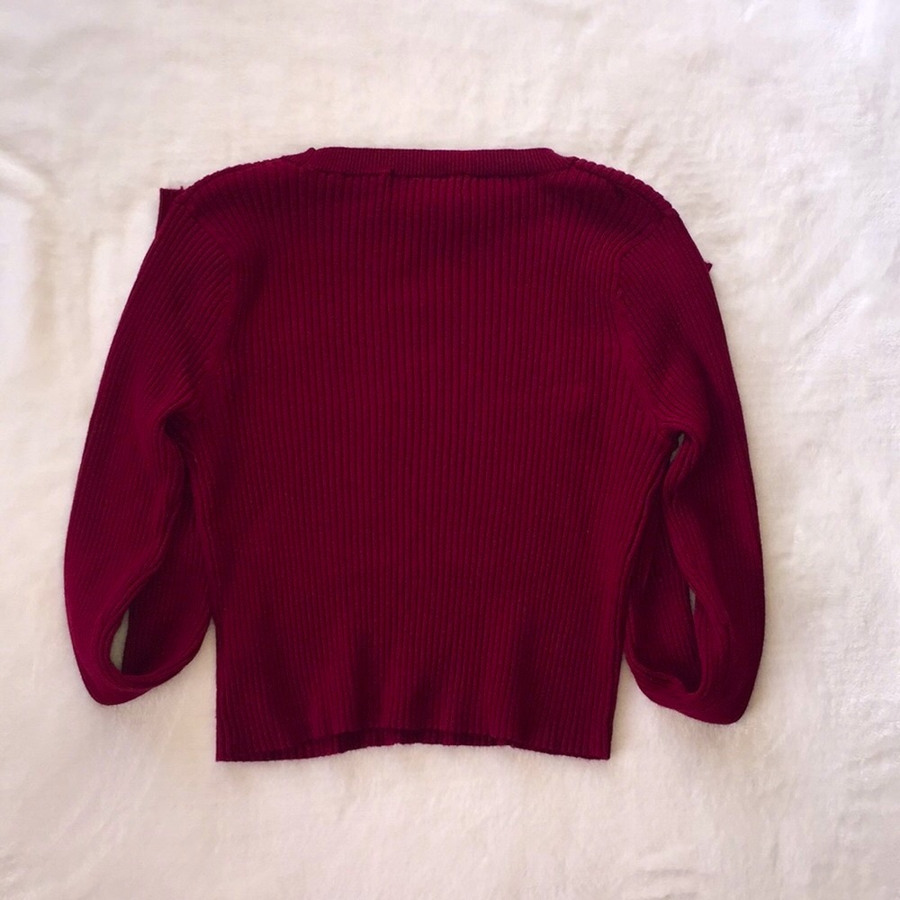 Long Sleeve Ribbed Crop Top - Picture 4 of 4